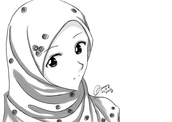 Раскраска хиджаб