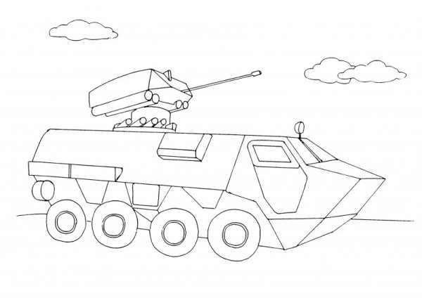 Раскраска бронетранспортер БТР-80а