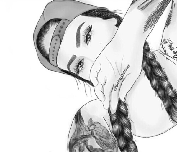 Девушки нарисованные карандашом на аватарку