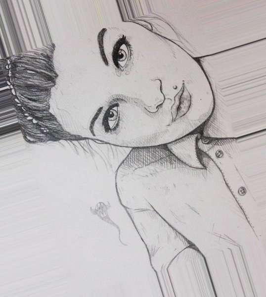 Черно белая картина девушка