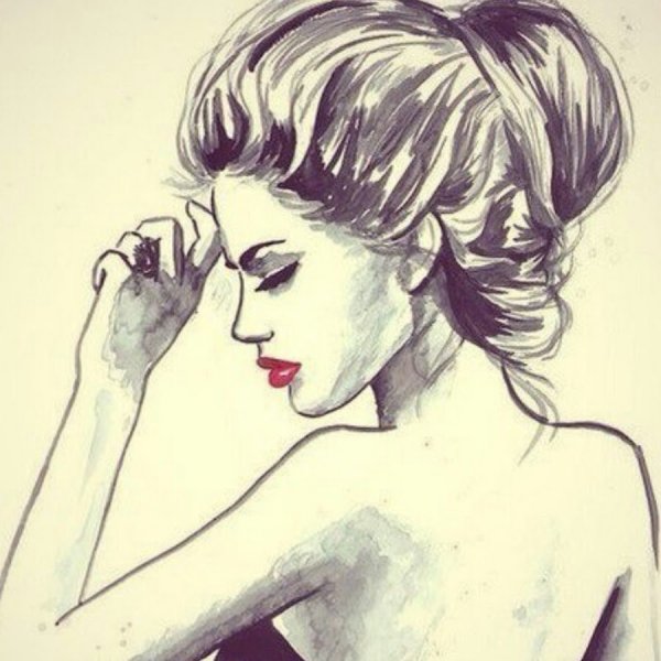 Красивые рисунки девушек со спины