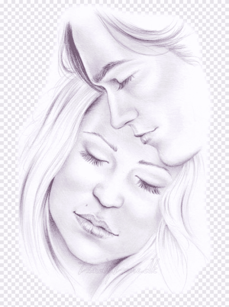 Лица влюбленных рисунок