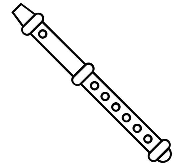 Флейта рисунок для детей карандашом