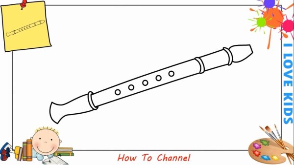 Флейта раскраска