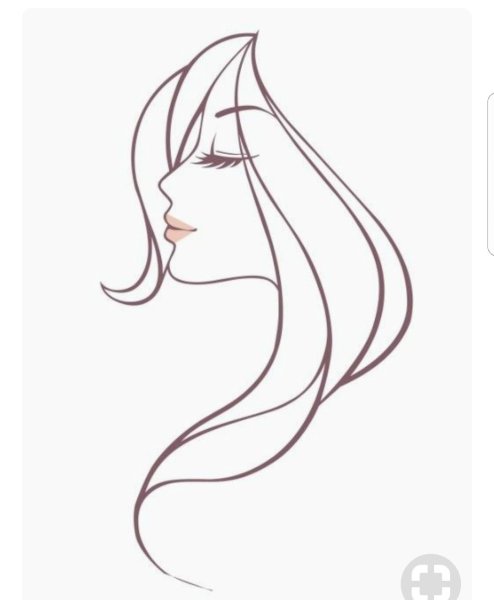 Силуэт женского лица