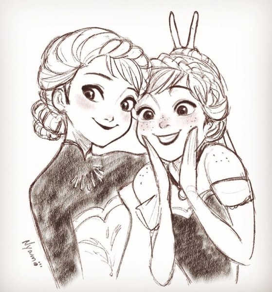 Холодное сердце для рисования