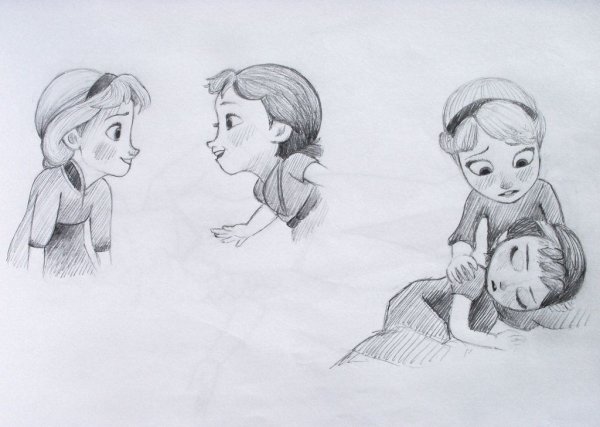 Эльза и Анна в детстве