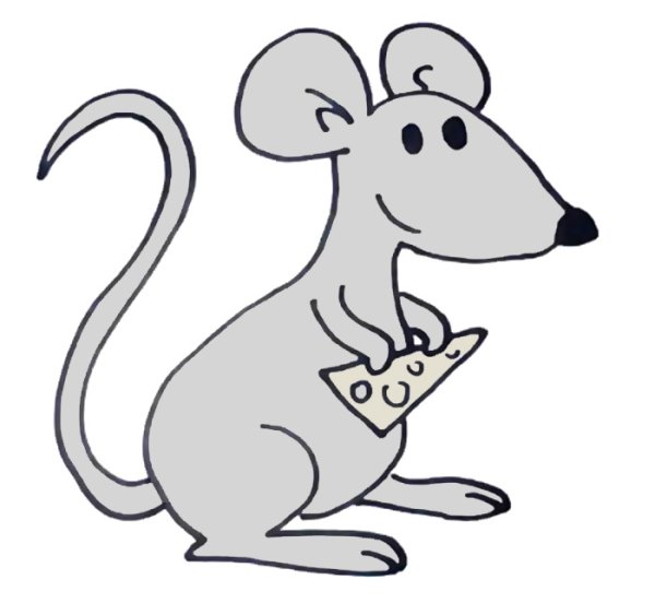 Мышка рисунок карандашом