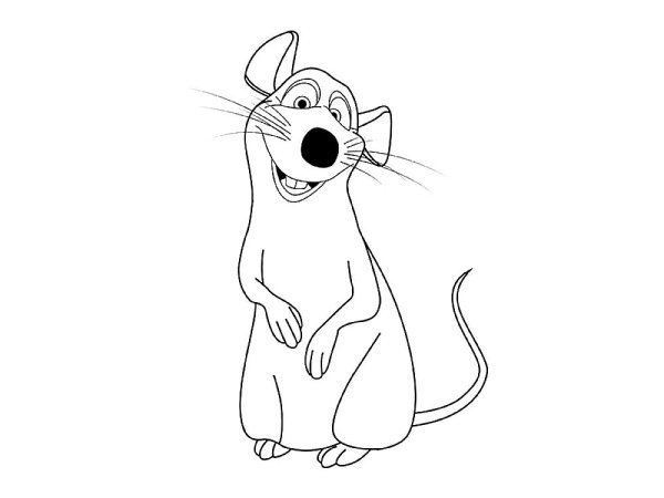 Рататуй мышь раскраска