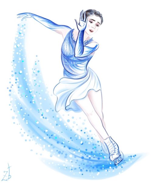 Раскраска фигуристка