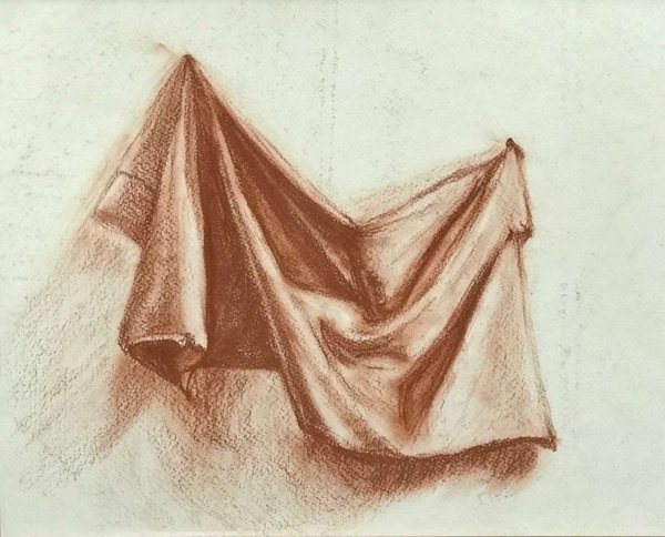 Рисование драпировки карандашом