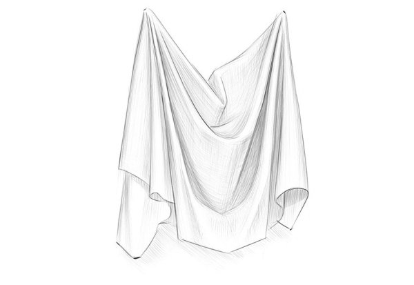 Драпировка карандашом