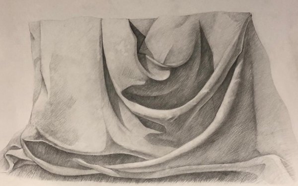 Драпировка Дюрера карандашом