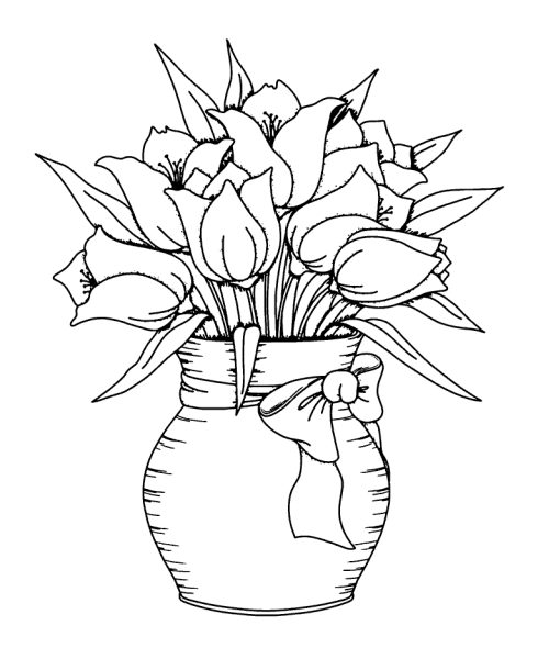 Композиция цветов для рисования