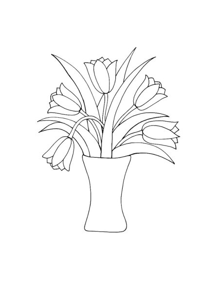 Букет полевых цветов раскраска