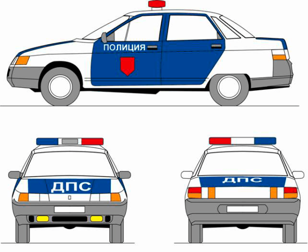 Цветографические схемы МВД