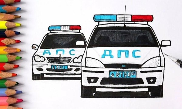 Нарисовать машину ДПС