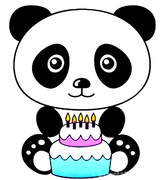 Панда карандашный рисунок