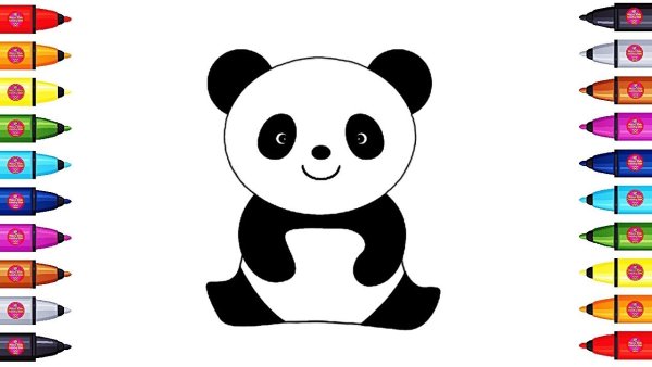 Как нарисовать панду поэтапно