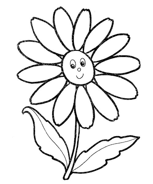 Ромашка раскраска
