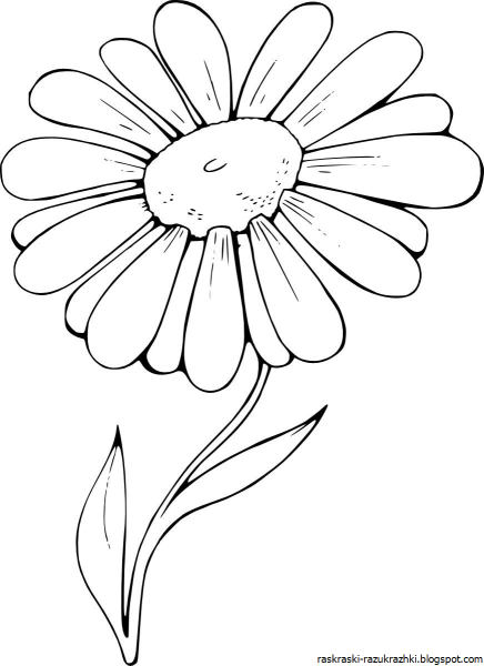 Цветок для раскрашивания детям