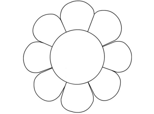 Рисунок ромашки для срисовки