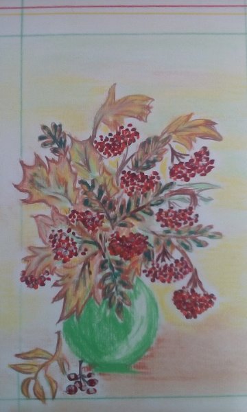 Эскиз осеннего букета