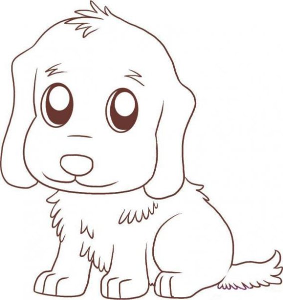 Щенок для срисовки