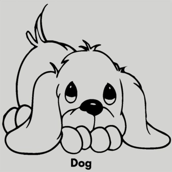 Раскраска собачка
