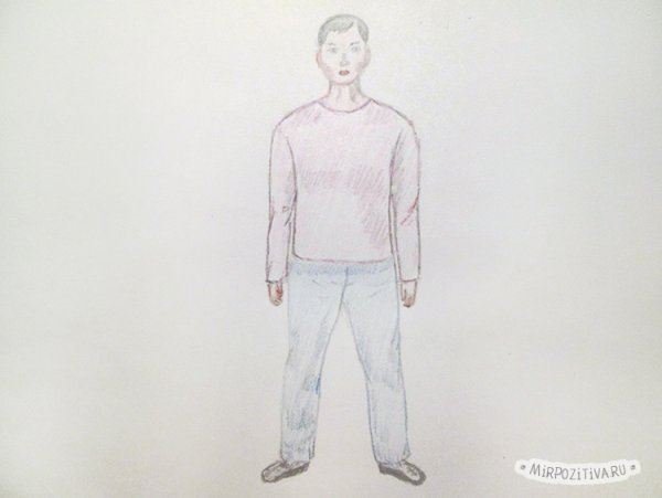 Модель для рисования одежды мужчина