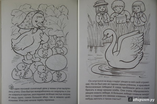 Г Х Андерсен Гадкий утенок раскраска