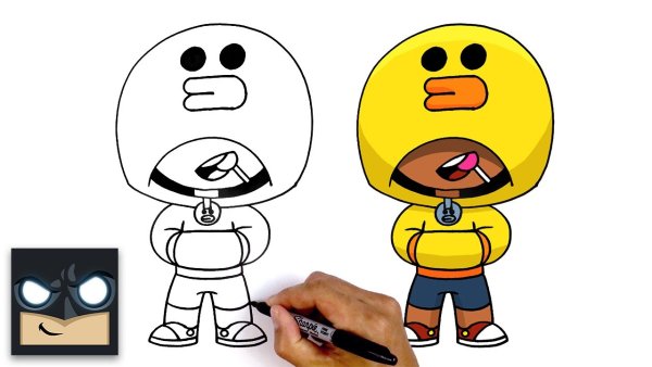How to draw Brawl Stars Леон