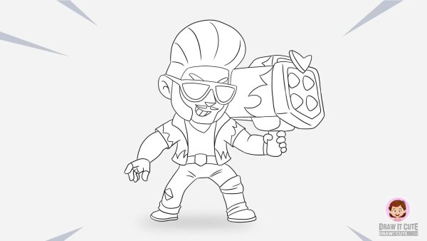 Рисунок БРАВЛЕРОВ из БРАВЛ старс Леон