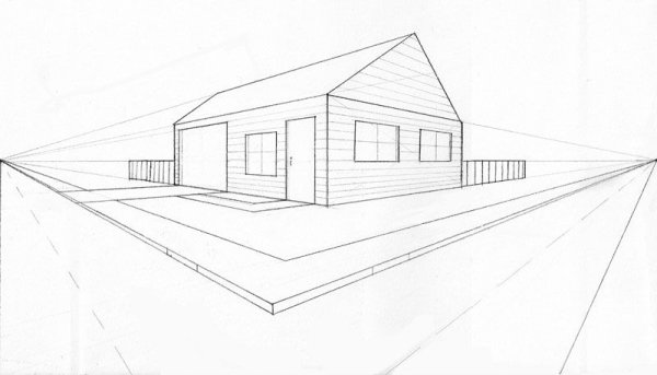 Домик в перспективе