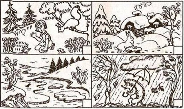 Сезонные изменения в природе раскраска