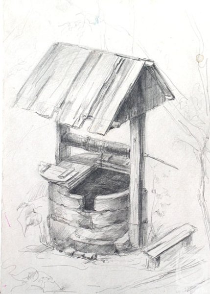 Колодец раскраска для детей