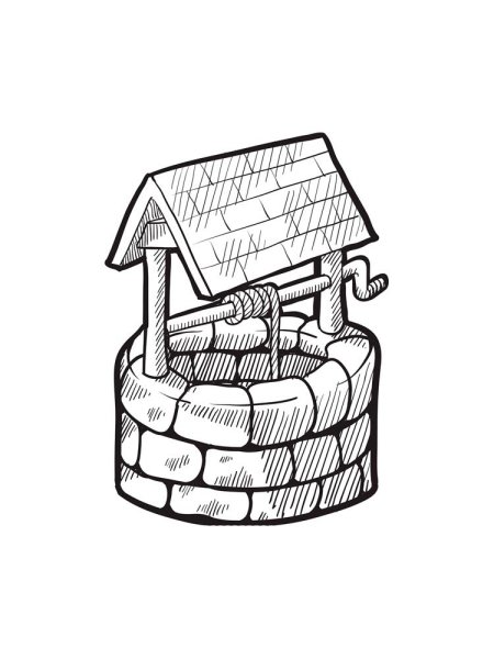 Колодец раскраска для детей