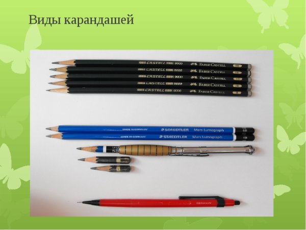 Виды карандашей