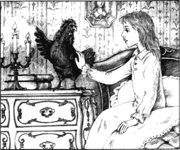 Черная курица раскраска