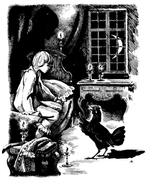 Иллюстрация к сказке черная курица или подземные жители раскраска