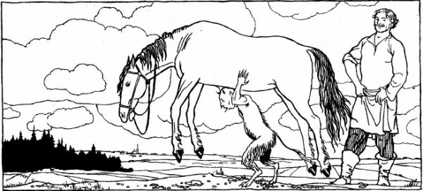 Сказка Пушкина о попе и работнике его Балде раскраска