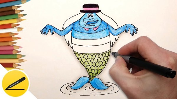 Лёгкие рисунки водяного