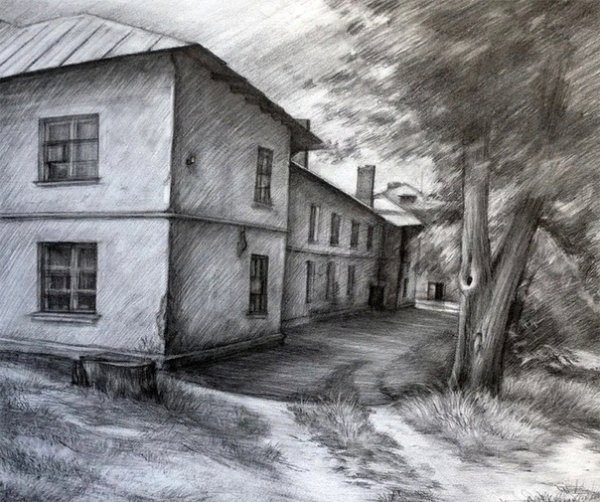 Деревенский дом в перспективе