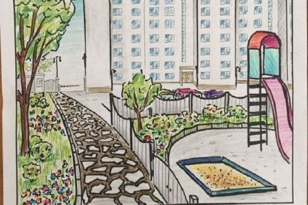 Эскиз озеленения пришкольного участка