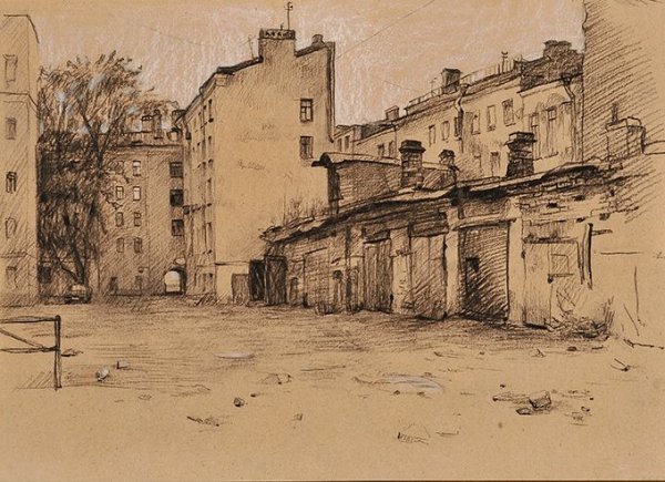 Сельский пейзаж в перспективе