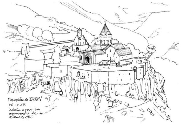 Монастырь рисунок