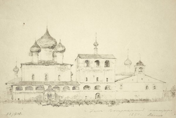 Великий Устюг Успенский собор набросок церкви