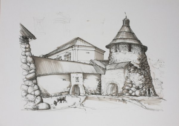 Троицкий собор Троице-Сергиева монастыря чб