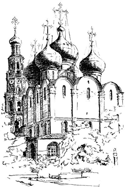 Зарисовка храма Псков