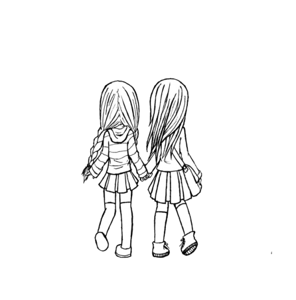 Дружба рисунок карандашом для срисовки